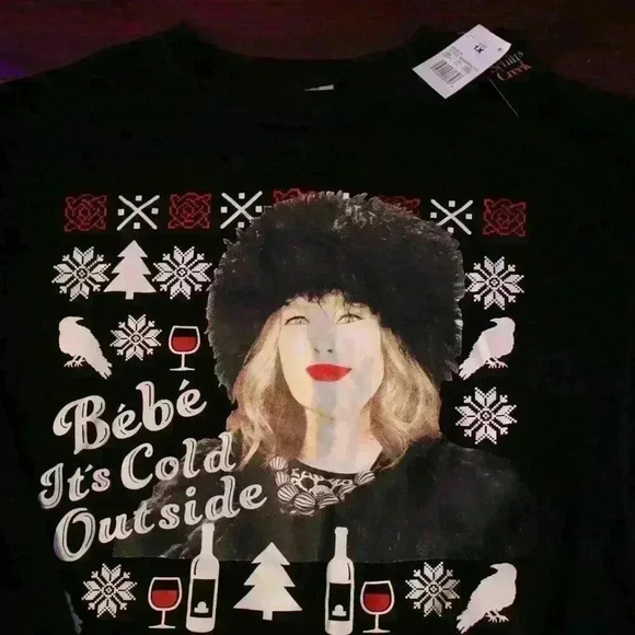 Moira Schitt Bebe Its Cold Outside Sweatshirt 1X Merry Ugly Christmas Plus - Picture 12 of 16